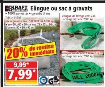Elingue ou sac à gravats