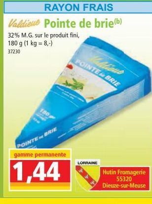 Norma Pointe de brie offre