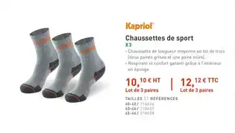 Chaussettes De Sports Kapriol X3