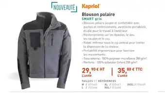 Raboni Blouson Polaire Smart Gris Kapriol offre