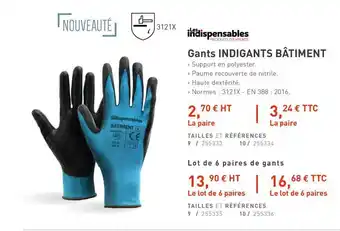 Raboni Gants Indigants Bâtiment Les Indispensables offre