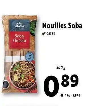 Lidl Nouilles Soba Vitasia offre