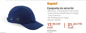 Casquette De Sécurité Kapriol