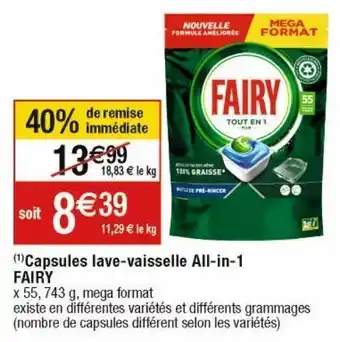 Cora x Carrefour Lessive en capsules offre