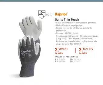 Gants Thin Touch Kapriol