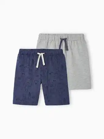 Lot de 2 shorts de pyjama garcon - marine