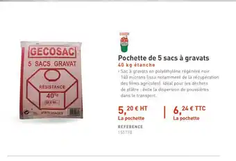 Raboni Pochette De 5 Sacs à Gravats Gecosac offre