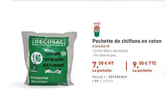 Raboni Pochette De Chiffons En Coton Gecosac offre