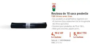 Rouleau De 10 Sacs Poubelle