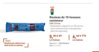 Rouleau De 10 Housses Conteneur Gecosac