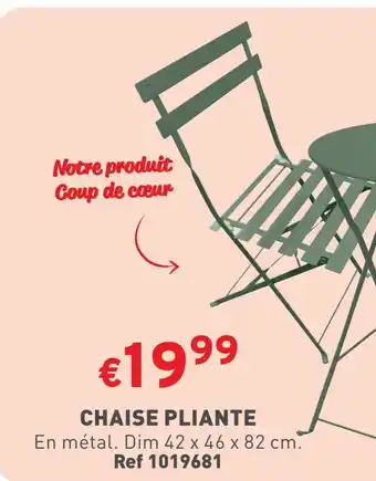 Trafic Chaise pliante offre