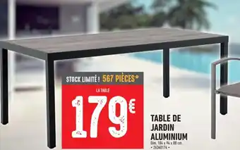 Brico Cash TABLE DE JARDIN ALUMINIUM offre