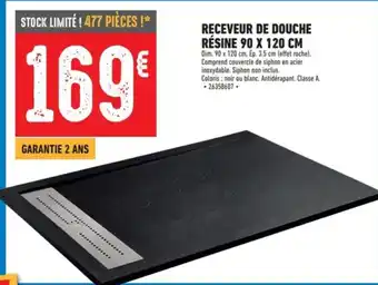 Brico Cash RECEVEUR DE DOUCHE RÉSINE 90 X 120 CM offre