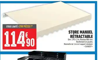 STORE MANUEL RÉTRACTABLE