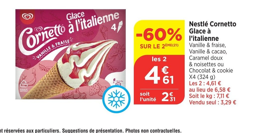 Promo Nestlé Glace à l'italienne chez Bi1