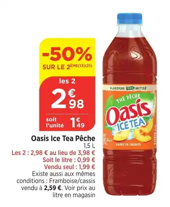 Bi1 Oasis Ice Tea Pêche offre