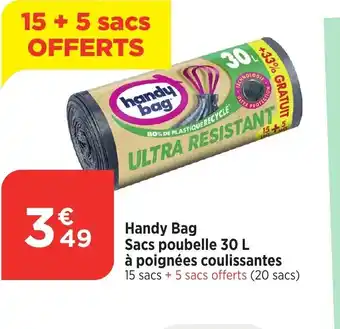 Bi1 Handy Bag Sacs poubelle 30 L offre