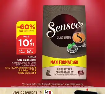 Bi1 Senseo Café en dosettes offre