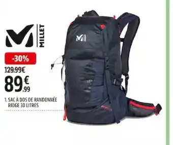 Intersport 1. SAC À DOS DE RANDONNÉE RIDGE 30 LITRES offre