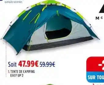Intersport 1. TENTE DE CAMPING EASY UP 2 offre
