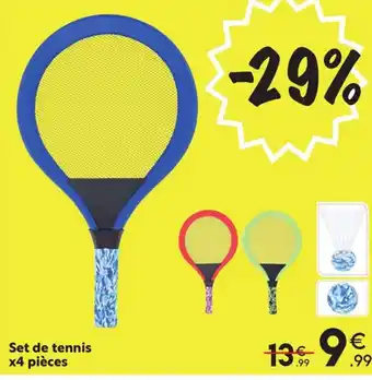 Maxi Bazar Set de tennis x4 pièces offre