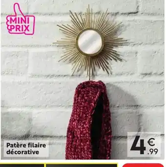 Patère filaire décorative