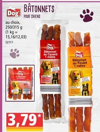 Norma Bâtonnets pour chiens offre