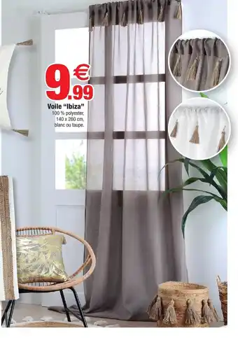 Voile "Ibiza" 100% polyester, 140 x 260 cm,