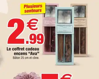 Bazarland Le coffret cadeau encens "Ava" Bâton 25 cm et cône. offre