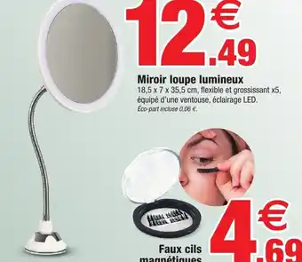 Bazarland Miroir loupe lumineux offre