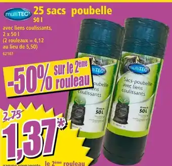 Norma 25 Sacs poubelle offre
