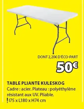 JYSK TABLE PLIANTE KULESKOG offre