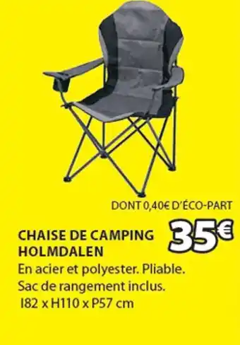 JYSK CHAISE DE CAMPING HOLMDALEN offre