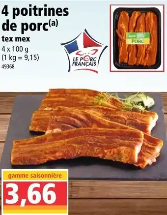 Norma 4 Poitrines de porc offre