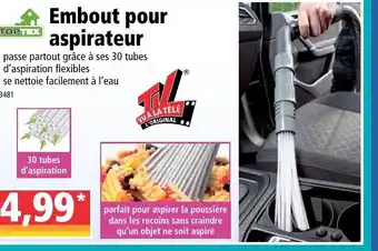 Embout pour aspirateur