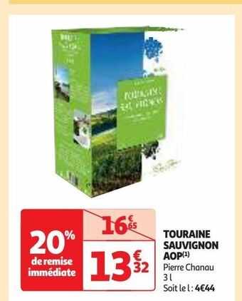 Auchan Supermarché Touraine sauvignon aop offre