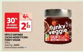 Pâte à tartiner cacao-noisette bio funky veggie