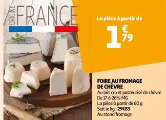 Auchan FOIRE AU FROMAGE CHÈVRE offre
