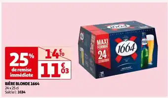 Auchan BIÈRE BLONDE 1664 offre