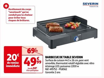 Auchan BARBECUE DE TABLE SEVERIN offre