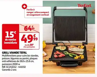 Auchan GRILL VIANDE TEFAL offre