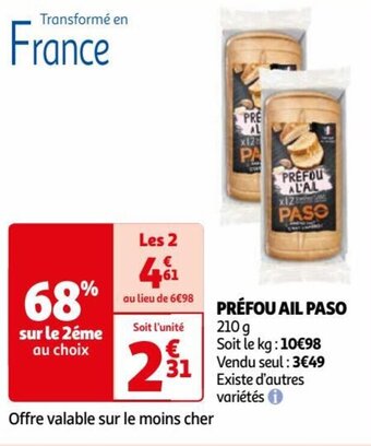 Auchan PRÉFOU AIL PASO offre