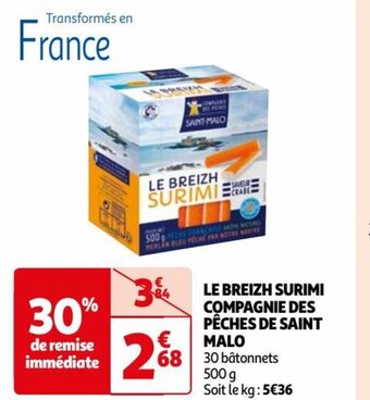 Auchan LE BREIZH SURIMI COMPAGNIE DES PÊCHES DE SAINT MALO offre