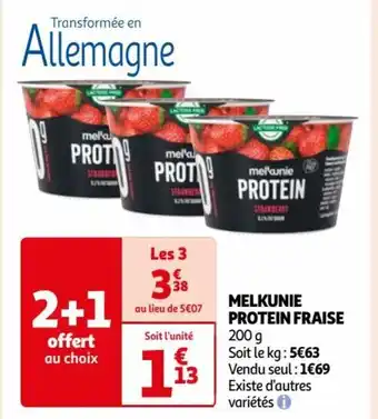 Auchan MELKUNIE PROTEIN FRAISE offre