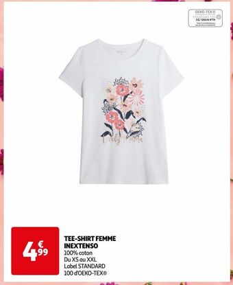 Auchan Tee-shirt femme inextenso offre