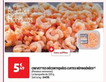 Auchan Supermarché Crevettes décortiquées cuites réfrigérées offre