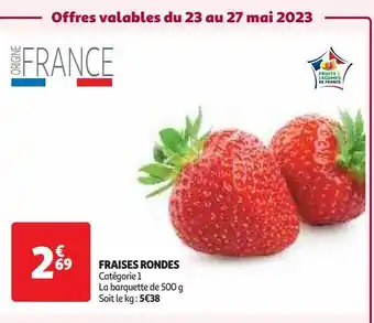 Auchan Supermarché Fraises rondes offre