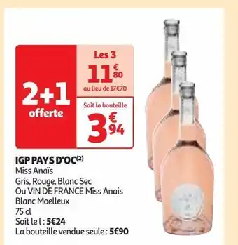 Auchan Supermarché Igp pays d'oc offre