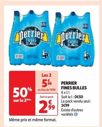 Auchan Supermarché Perrier fines bulles offre