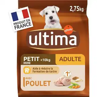 Auchan Croquettes pour chien mini adulte au poulet ultima offre